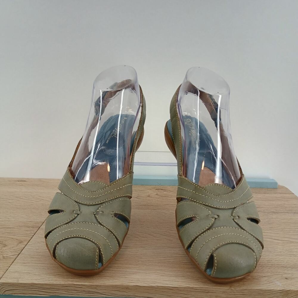 Natural Soul Naturalizer Cayenne Sandals Womens 8.5 Blue Grey Leather Comfort